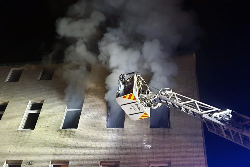 Brand an der Mont-Cenis-Straße.