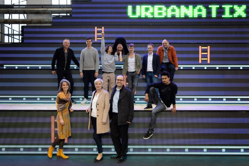 Das Team von Urbanatix-X bei der Pressekonferenz.