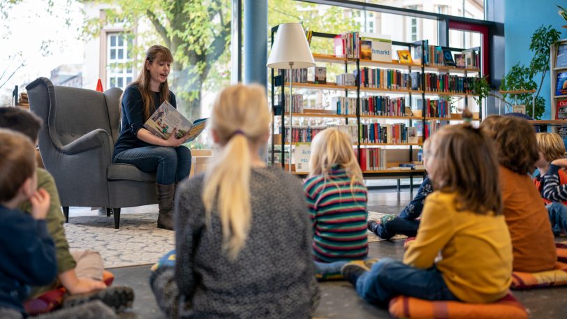 Bundesweiter Vorlesetag 2022: Hier in der Stadtbibliothek Wanne.