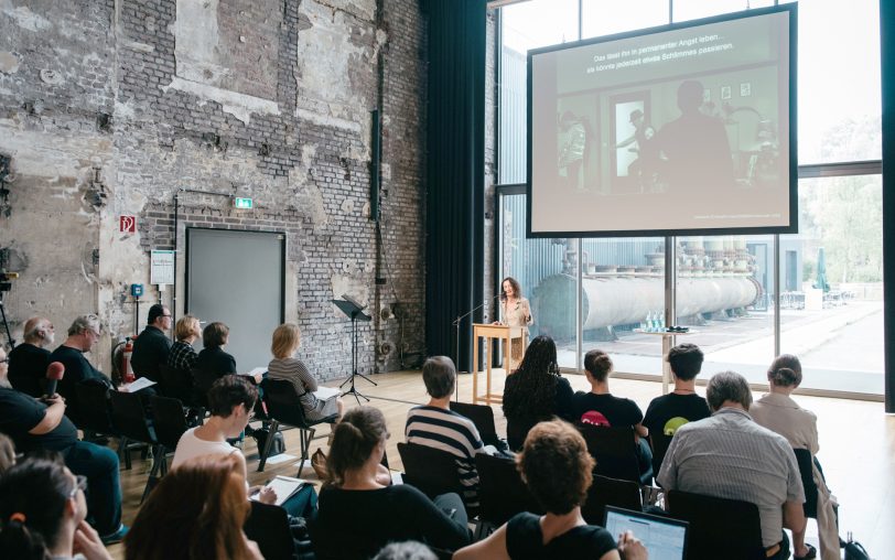 Stefanie Carp, Intendantin der Ruhrtriennale 2018 - 2020, bei der Abschluss-Pressekonferenz in Bochum. Die neue Intendanz wird im Frühjahr 2019 bestimmt.