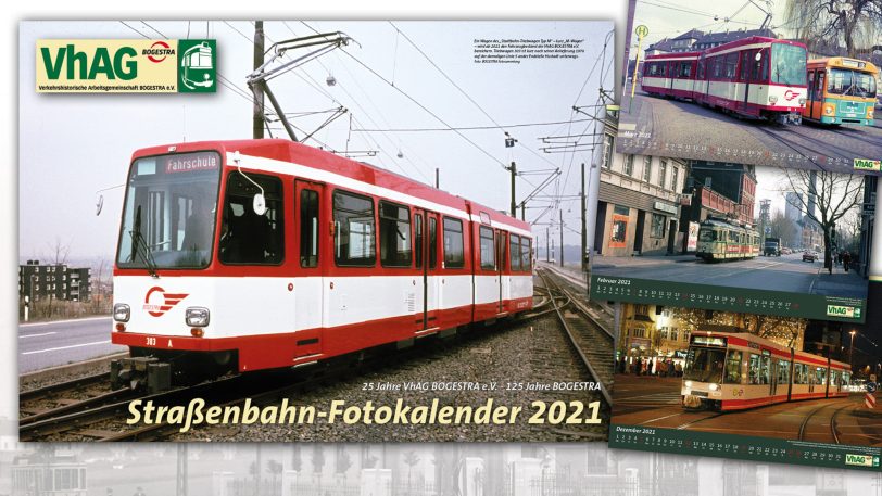 Straßenbahn Fotokalender der Bogestra für 2021.