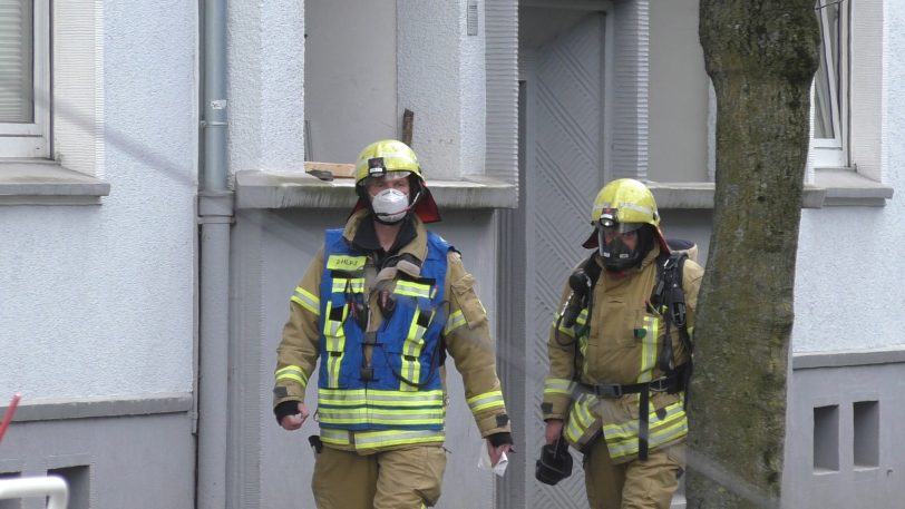 Dachstuhlbrand im Haus an der Johannesstraße am 12.4.2021.